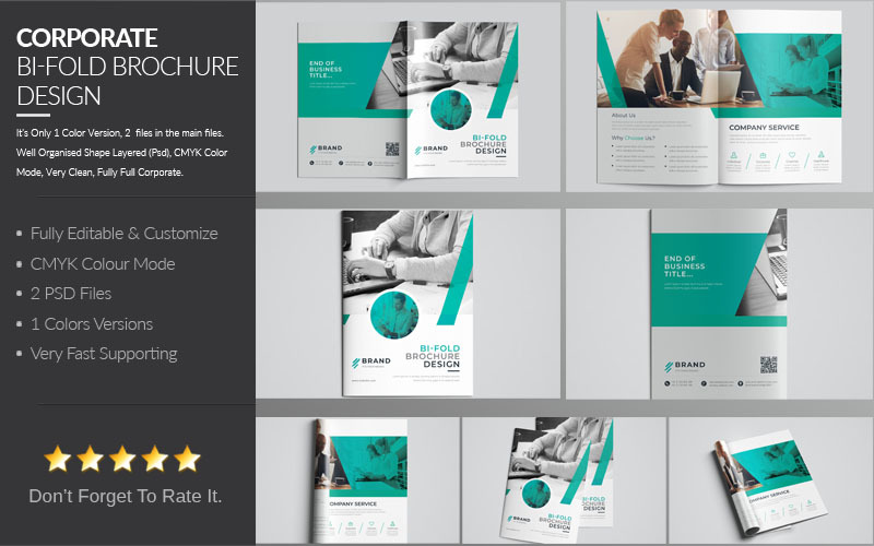 Download Фирменный стиль "Bi-fold Brochure - Corporate Identity Template" / Bi-fold Brochure - Corporate Identity Template - Фирменный стиль на тему графика brochure,business,catalog,company,corporate,design,information,magazine,management,marketing,modern,multi,multipurpose,pages,professional,profile,purpose,template,psd,creative