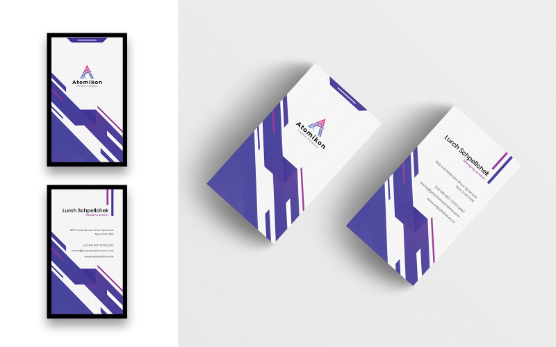 Download Фирменный стиль "Creative Business Card-Vertical - Corporate Identity Template" / Creative Business Card-Vertical - Corporate Identity Template - Фирменный стиль на тему графика clean,print,card,design,modern,company,template,creative,minimal,corporate,mockup,business,vcard,business card