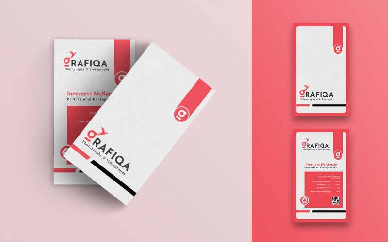 Download Фирменный стиль "Photographer Business Card-Vertical - Corporate Identity Template" / Photographer Business Card-Vertical - Corporate Identity Template - Фирменный стиль на тему графика clean,business card,vcard,business,mockup,corporate,minimal,creative,template,company,modern,design,card,print