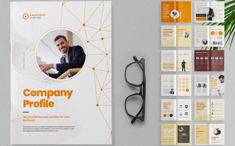 Vállalati profil brosúra Creative - Vállalati arculat sablon