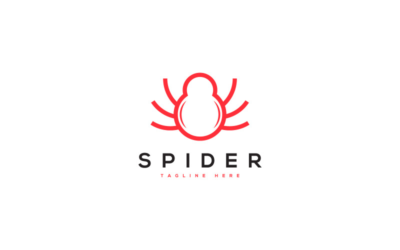 Modèle de logo d'araignée mignon