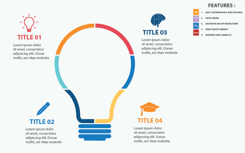Su Idea Conceptos Diseño Vectorial Elementos Infográficos