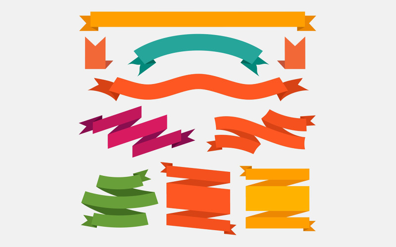 Szalag Design Infographic elemek