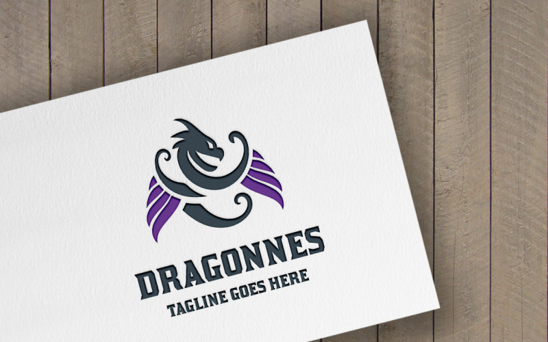 Dragonnes logotyp logotyp mall