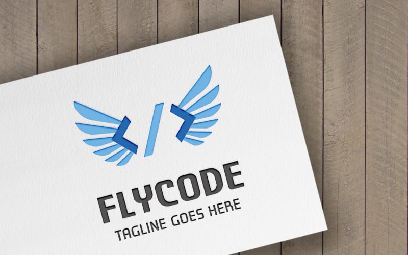 Fly Code logotyp logotyp mall