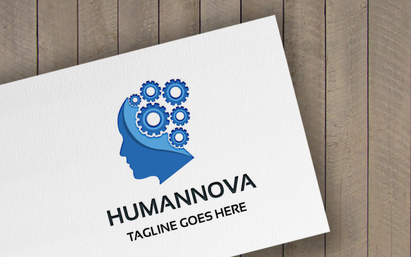 Download Шаблон логотипа "Humannova Logo Template" / Humannova Logo Template - Шаблон логотипа на тему графика agency,artist,brain,brand,branding,bright,designer,developer,digital,electro,electronic,firm,futuristic,head,human,modern,people,professional,profile,software