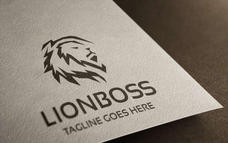 Download Шаблон логотипа "Lion Boss Logo Logo Template" / Lion Boss Logo Logo Template - Шаблон логотипа на тему графика corporate,digital,finance,funds,investing,king,kingdom,leadership,lion,lion head,lion logo,majestic,master,media,professional,royal,tech,technologies,triangles,valiant