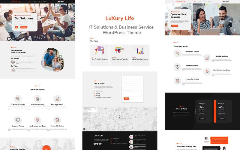 LuxuryLife - BT Çözümleri ve İşletme Hizmeti WordPress Teması