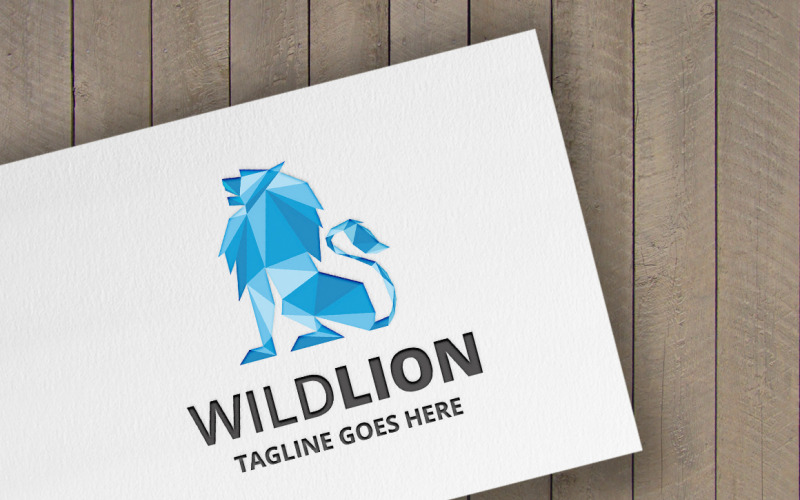 Modelo de logotipo do Leão Selvagem