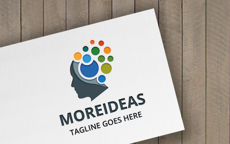 Download Шаблон логотипа "More Ideas Logo Template" / More Ideas Logo Template - Шаблон логотипа на тему графика brain,brainstorm,bold,business,corporate,creative,design,designer,developer,fresh,human,idea,light,logo,logotype,mind,studio,think,thinking,thought