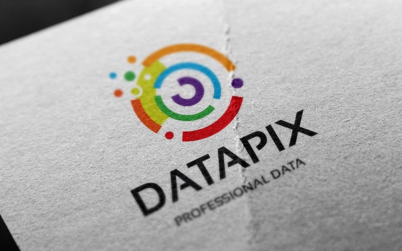 Шаблон профессионального логотипа Datapix