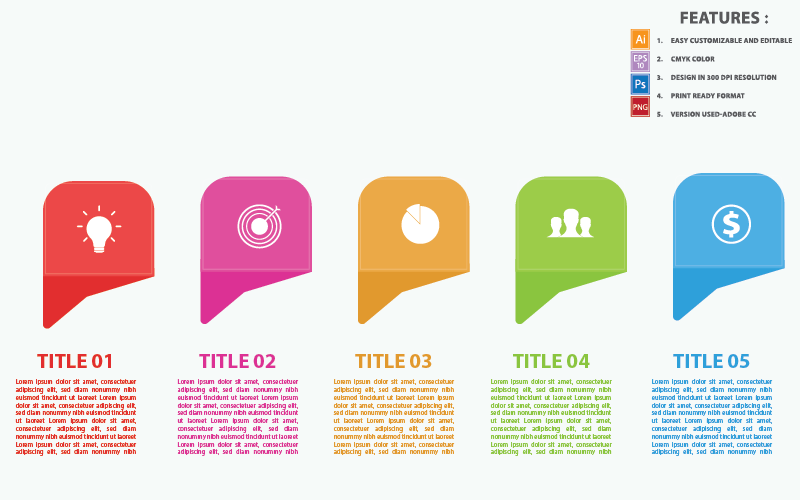 Zakelijke concepten Vector ontwerpelementen Infographic