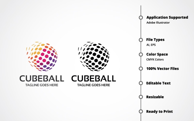 Download Шаблон логотипа "Cube Ball Logo Template" / Cube Ball Logo Template - Шаблон логотипа на тему графика box,brainstorm,builder,circular,colorful,consultant,corporate,creativity,cubic,data,development,digital,entertainment,gaming,hexagon,media,mosaic,network,pixel,professional