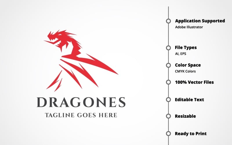 Download Шаблон логотипа "Dragones Logo Template" / Dragones Logo Template - Шаблон логотипа на тему графика ancient,animal,animal logo,asia,black,boat,book,brand,china,creative dragon,dragon,dragon head,dragon logo,entertainment,fantasy,game,game industry,identity,immortal,logo template