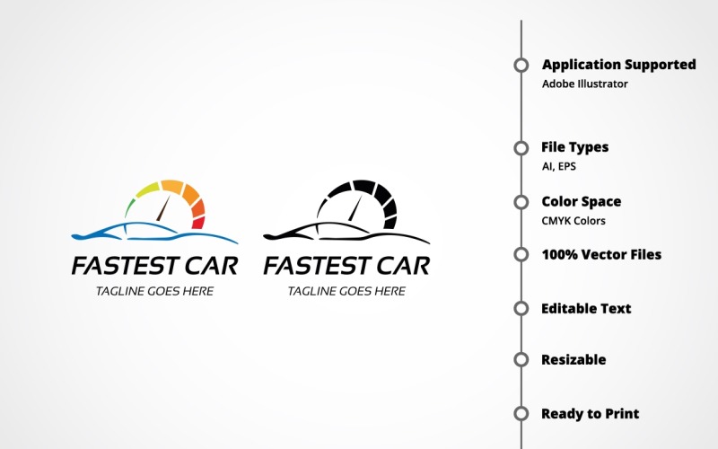 Fastest Car Logo Template
