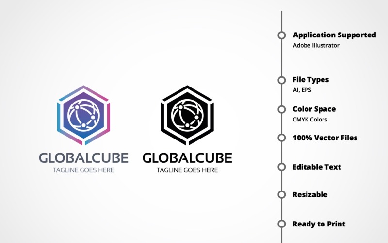 Download Шаблон логотипа "Global Cube Logo Template" / Global Cube Logo Template - Шаблон логотипа на тему графика banking,bold,branding,capital,circle,commercial,communication,community,computer,consultant,creative agency,creative media,creative studio,digital,economy business logo,electronic,finance log