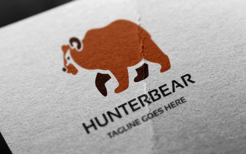 Download Шаблон логотипа "Hunter Bear Logo Template" / Hunter Bear Logo Template - Шаблон логотипа на тему графика animal,bear,bear logo,brand,ecological,force,forest,grizzly,hunt,hunter,hunting,identity,nature,outdoor,park,polar,polar bear,predator,professional,protection