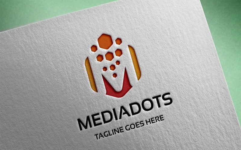 Download Шаблон логотипа "Letter M - Mediadots Logo Template" / Letter M - Mediadots Logo Template - Шаблон логотипа на тему графика agency,brand,branding,build,creation,creative,creativity,data,dot,identity,letter m,m letter,m logo,magnetic,market,marketing,media,mind,modern,multimedia