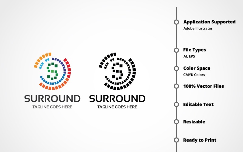 Download Шаблон логотипа "Letter S - Surround Logo Template" / Letter S - Surround Logo Template - Шаблон логотипа на тему графика app,connect,data,design,graphic,icon,initial,internet,letter s,link,logo,media,monogram,network,s logo,share,simple,social,startup,symbol