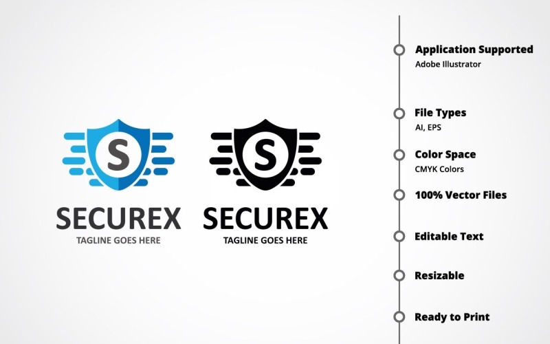 Lettre S - modèle de logo Securex