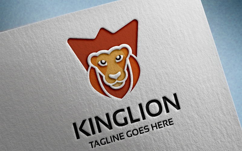Modello di logo di re leone