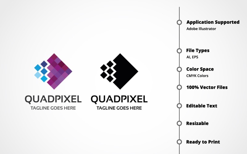 Quadpixel Logo sjabloon