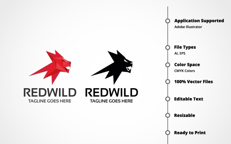 Download Шаблон логотипа "Red Wild Logo Template" / Red Wild Logo Template - Шаблон логотипа на тему графика action,animal,business,clean,cool,crown,elegant,hotel,king,lion,lion king logo,luxury,marketing,maskulin,power,predator,red,shillhouette,simple,sport