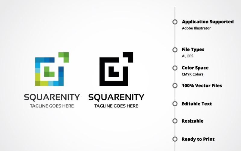Download Шаблон логотипа "Squarenity Logo Template" / Squarenity Logo Template - Шаблон логотипа на тему графика abstract,business,construction,corporate,creative,cube,data,endless,hexagon,hosting,identity,infinite,infinity,marketing,media,mobile,multimedia,music,phone,photo
