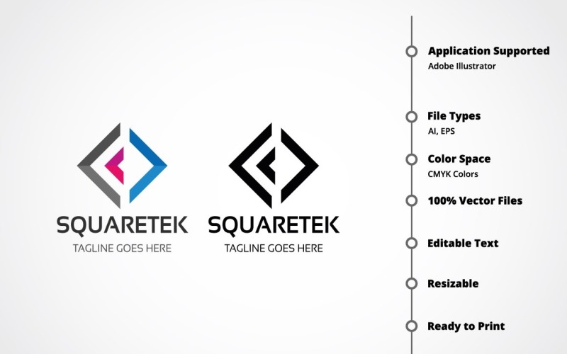 Download Шаблон логотипа "Squaretek Logo Template" / Squaretek Logo Template - Шаблон логотипа на тему графика abstract,agency,arrow,box,brainstorm,brand,consultant,consulting,corporate,creative,cube,dimension,firm,hexagon,hexagonal,identity,investment,it,media,modern