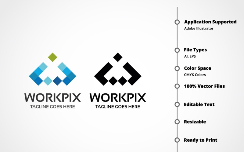 Download Шаблон логотипа "Workpix Logo Template" / Workpix Logo Template - Шаблон логотипа на тему графика brainstorm,abstract,business,construction,corporate,creative,cube,data,digital,hexagon,hosting,identity,marketing,media,mobile,multimedia,music,phone,photo,pixel