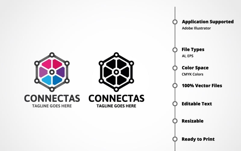 Download Шаблон логотипа "Connectas Logo Template" / Connectas Logo Template - Шаблон логотипа на тему графика abstract,box,colorful,colorfull,connect,creative,cube,cubical,designer,hexa,hexagon,modern,smart,smart objects,solid,solution,square,startup,studio,superposition