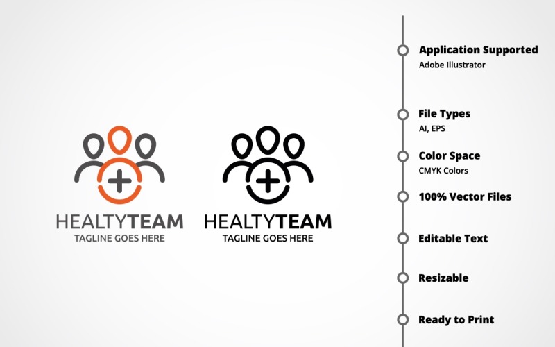Download Шаблон логотипа "Healty Team Logo Template" / Healty Team Logo Template - Шаблон логотипа на тему графика ambulance,building,care,child,clinic,doctor,emergency,family,group,health,healthcare,healthy,home,hospice,hospital,human,locate,medical,medicine,nurse