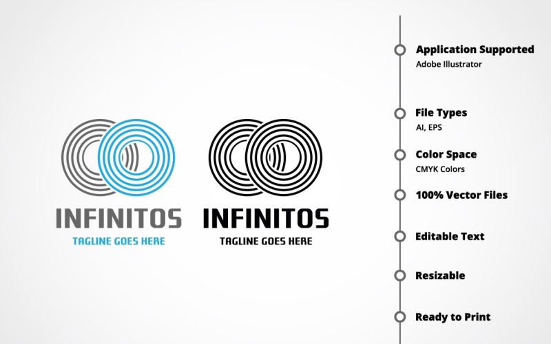 Download Шаблон логотипа "Infinitos Logo Template" / Infinitos Logo Template - Шаблон логотипа на тему графика agency,belief,bold,branding,business,communication,company,consult,consult logo,consulting,corporate,creative,endless,human,infinity,law,logo,management,marketing,media