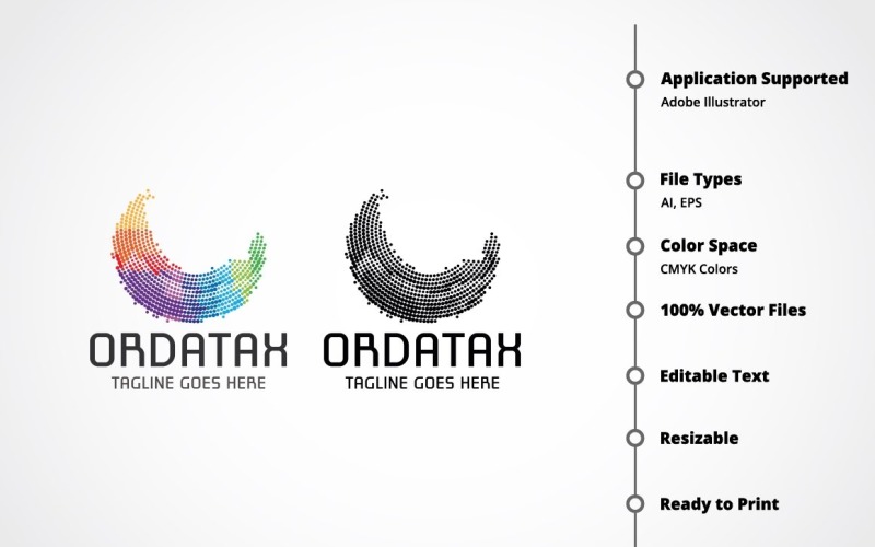 Download Шаблон логотипа "Letter O - Ordatax Logo Template" / Letter O - Ordatax Logo Template - Шаблон логотипа на тему графика air,app,atom,brand,bubbles,central,circle,connect,core,creative,design,digital,energy,finance,hole,letter,link,logo,media,modern