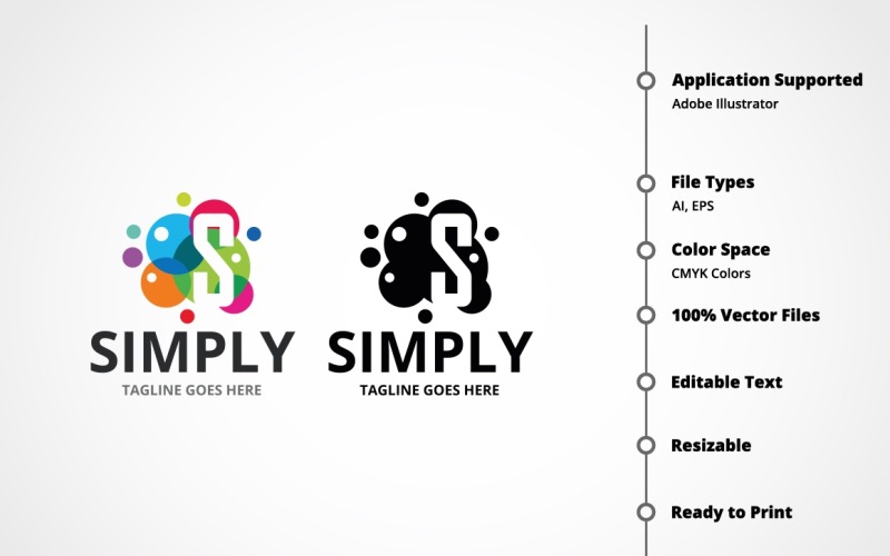 Lettera S - Semplicemente Modello di Logo