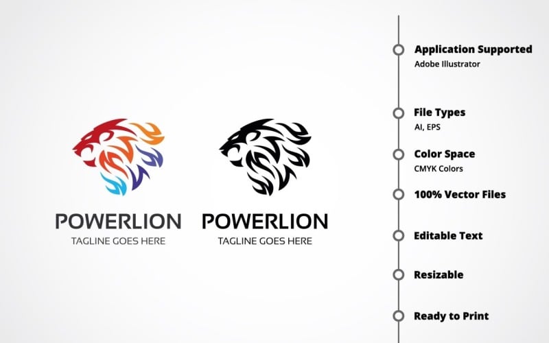 Download Шаблон логотипа "Power Lion Logo Template" / Power Lion Logo Template - Шаблон логотипа на тему графика animal,brand,business,consultant,digital,entertainment,expertise,lion head,lion logo,majestic,media,power,red,royal,sport,strength,strong,tiger