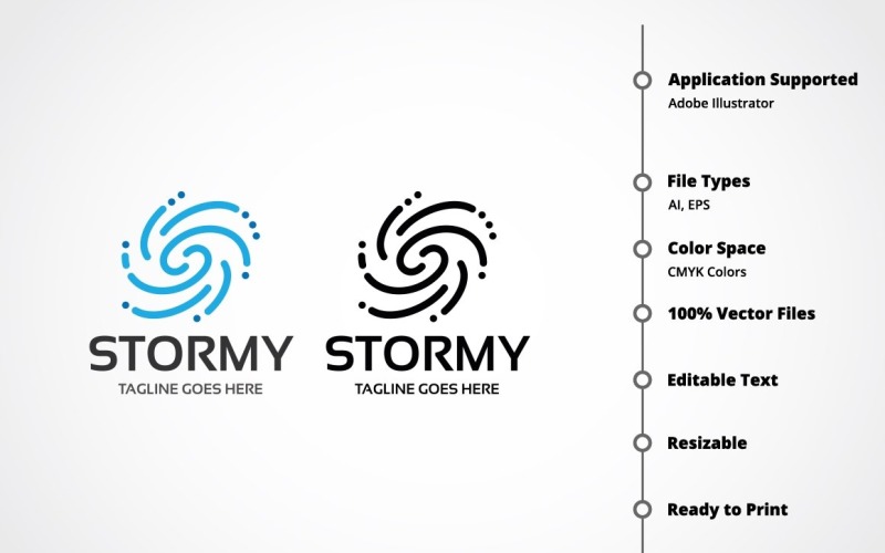 Download Шаблон логотипа "Stormy Logo Template" / Stormy Logo Template - Шаблон логотипа на тему графика blue,brand,branding,electric,electrical,electrician,electricity,electronic,emblem,energy,fast,flash,force,grey,light,lightning,lightning logo,logo,masculine,nature