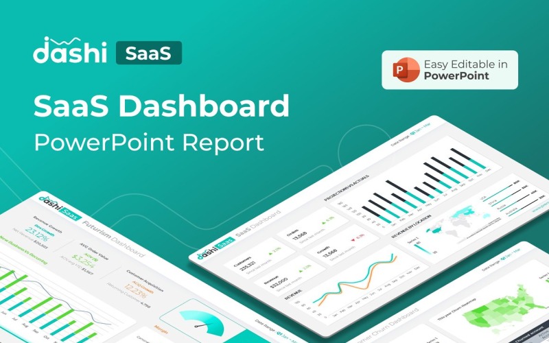 Dashi SaaS | SaaS仪表盘报告演示文稿PPT PowerPoint模板