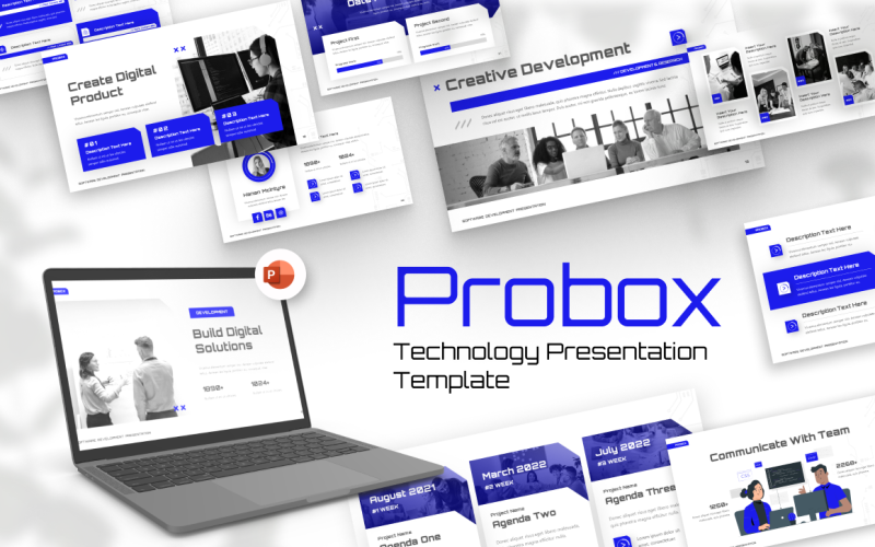 Modello PowerPoint di tecnologia Probox