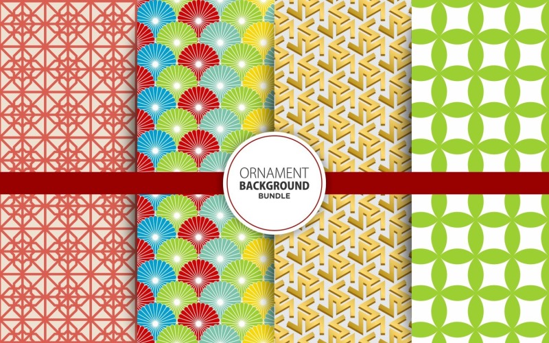 4 Nahtloses geometrisches Hintergrundset 13 Muster