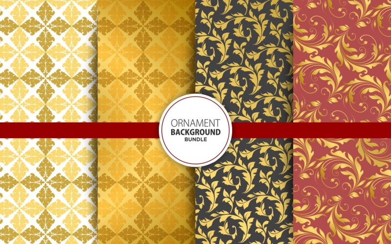 Download Pattern "4 Seamless Golden Ornament Background Set 16 Pattern" / 4 Seamless Golden Ornament Background Set 16 Pattern - Pattern на тему графика background,texture,pattern,frame,wallpaper,vintage,retro,flat,decorative,abstract,art deco,backgrounds,corner design,decor,decoration,elegance,floral pattern,illustrations,vector art,leaf