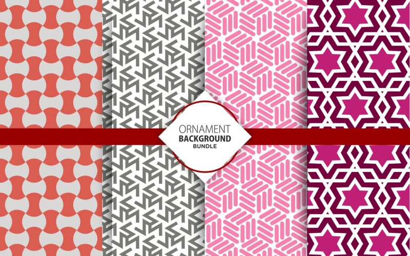 4 Seamless sfondo geometrico Set 8 Pattern