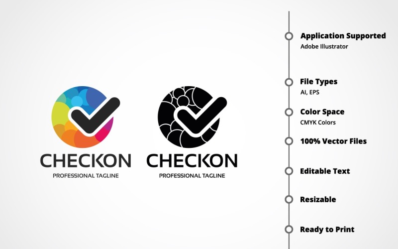 Download Шаблон логотипа "Checkon Logo Template" / Checkon Logo Template - Шаблон логотипа на тему графика abstract,accountant,agreement,brand,branding,check,check mark,consultant,contract,corporate,creativity,double,doubling,exam,expert,investment,knowledge,marketing,point,professional
