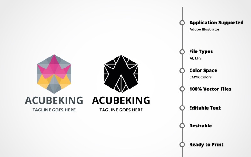 Download Шаблон логотипа "Letter A - Acubeking Logo Template" / Letter A - Acubeking Logo Template - Шаблон логотипа на тему графика a letter,best,box,brand,business,corporate,corporative,cube,cubic,cubical,design,engineer,entertainment,firm,group,hexa,hexagon,identity,letter a,media