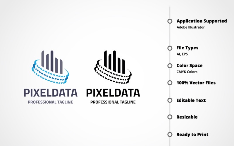 Pixel Data Logo modello