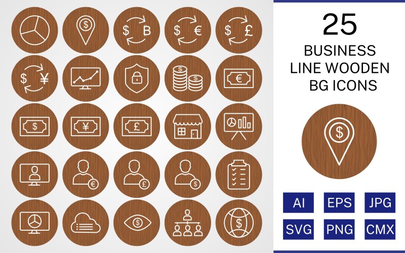 25业务线木制BG图标集