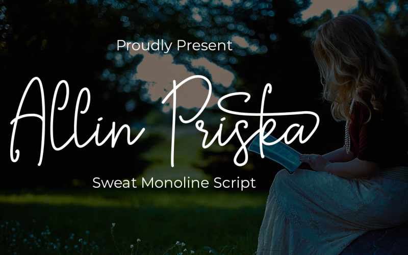 Download Шрифт "Allin Priska Font" / Allin Priska Font - Шрифт на тему графика allin  priska,monoline script,signature,handwritten,wedding,font wedding,ramance font,cute font,social media font,film font,fontlowprice,handpaint,logotype,magazine,marker,modern,stylish,urba