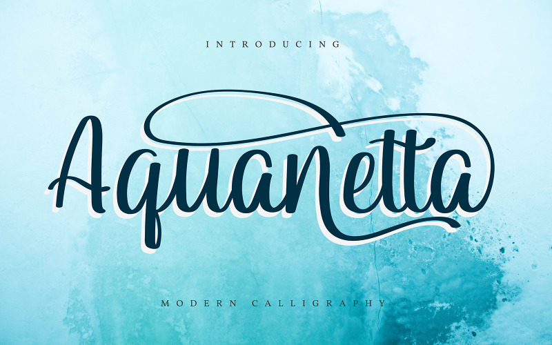Aquanetta | Font calligrafia moderna