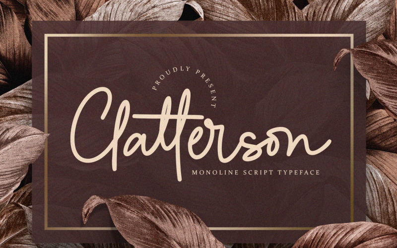 Clatterson - Fuente cursiva Monoline