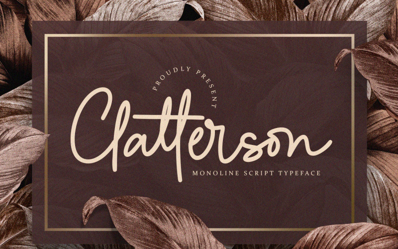 Clatterson - Монолиниевый курсивный шрифт